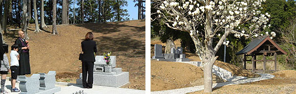 「樹木葬」納骨式の様子